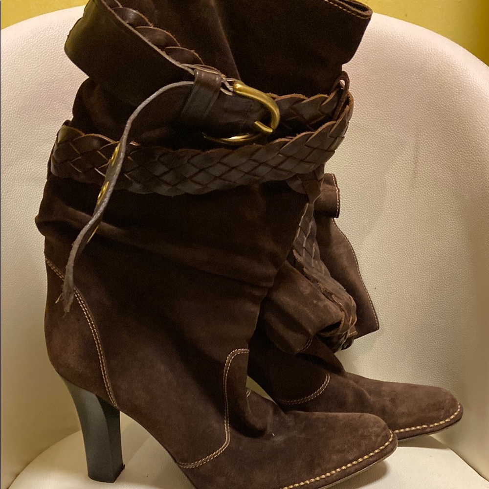 COACH Women's Brown Suede Boots